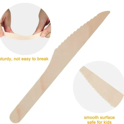 Disposable Wooden Knives (165mm)