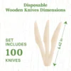 Disposable wooden knives dimension Disposable wooden knives dimension
