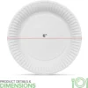 size of 6 inch paper plates