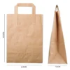 Medium Brown Paper Bags with handles for groceries size 23 x 18 x 9 cm Medium Brown Paper Bags with handles for groceries size 25.5 x 21.6 x 11.5 cm