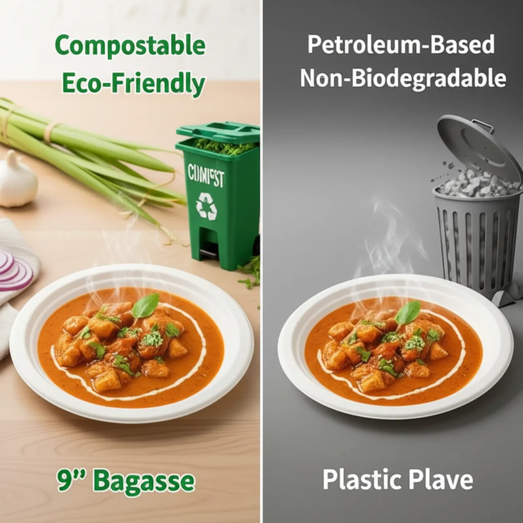 9 Inch Bagasse Plates – Benefits, Uses & Eco Advantages 9 inch bagasse plates vs plastic plates