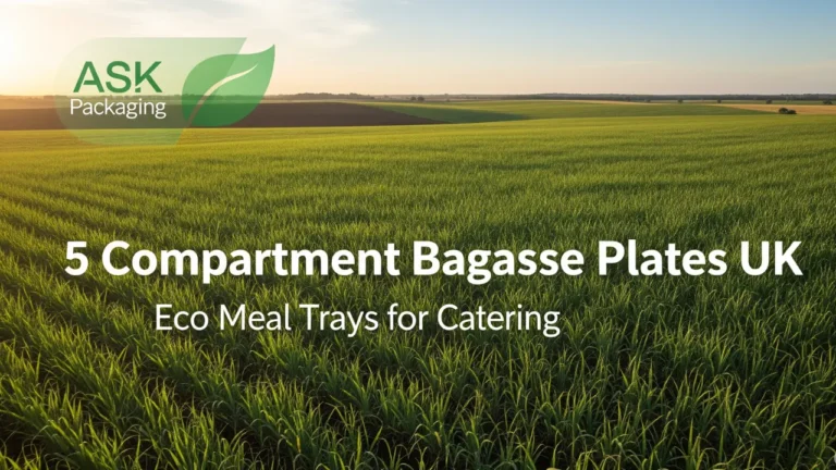 5 Compartment Bagasse Plates UK | Eco Meal Trays for Catering 5 compartment bagasse plates uk